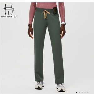 High Waisted Green Athletic Pants